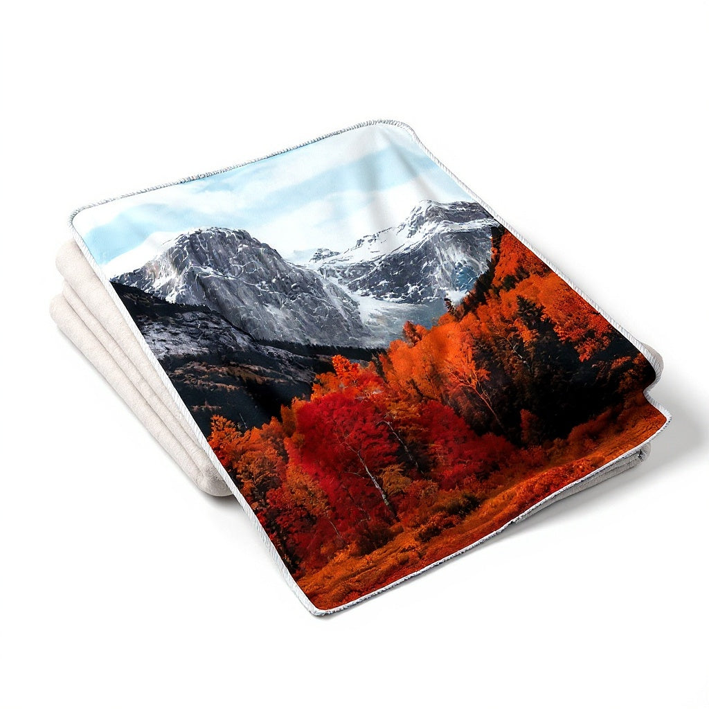 Fleece Photo Blanket from alternative angle showing side profile and construction details
