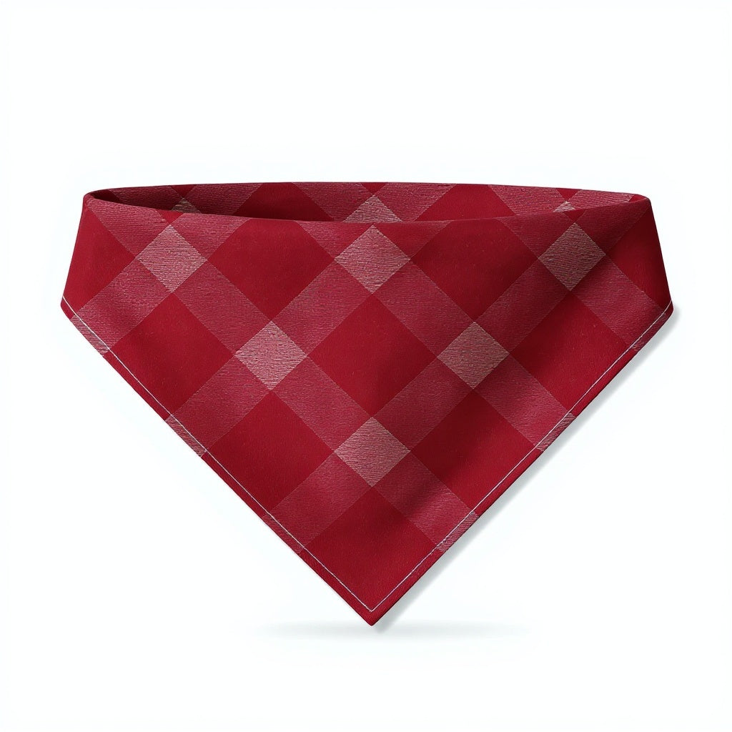 Soft Cotton Dog Bandana from alternative angle showing side profile and construction details