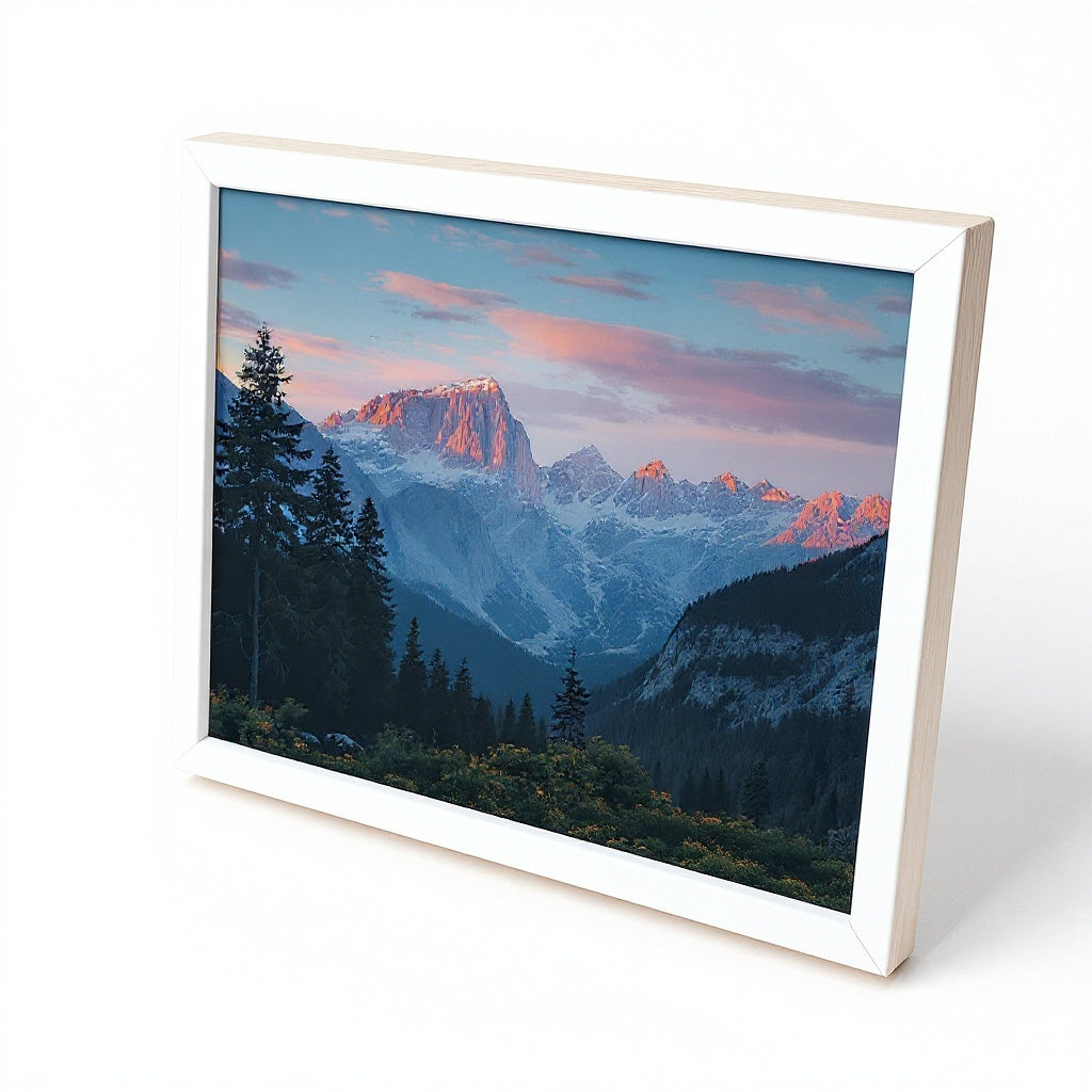 Gallery Wrapped Canvas Print from alternative angle showing side profile and depth