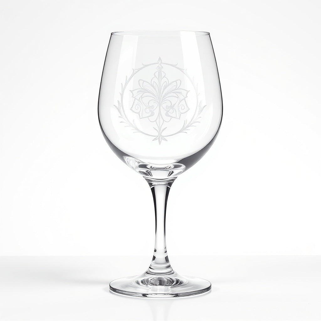 Lead-Free Crystal Wine Glass Set from alternative angle showing side profile and construction details