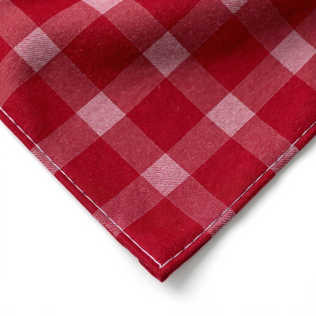 Close-up of soft cotton texture on personalized dog bandana, macro texture shot