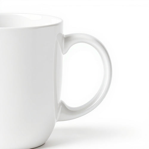 Close-up of ceramic texture on Custom Printed Mug, macro texture shot