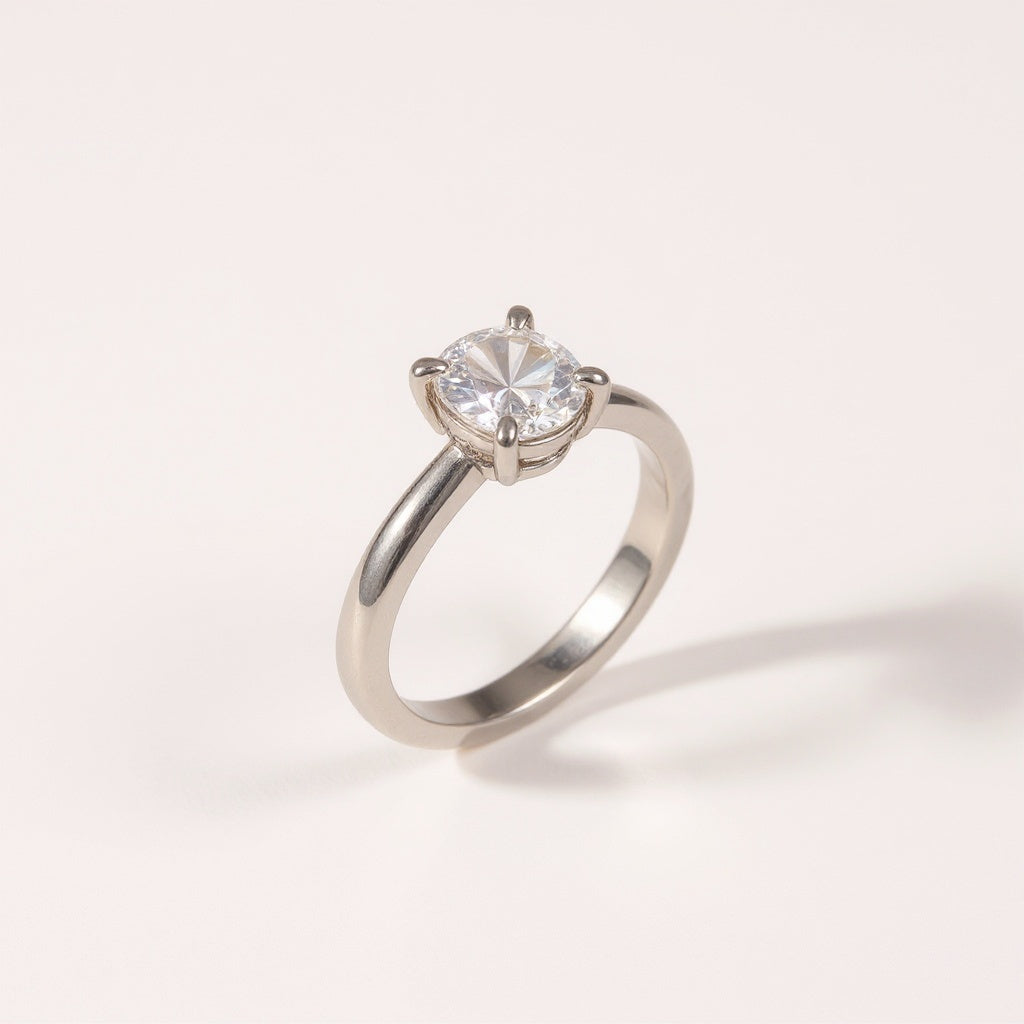 Close-up of personalized gemstone on birthstone ring, macro texture shot
