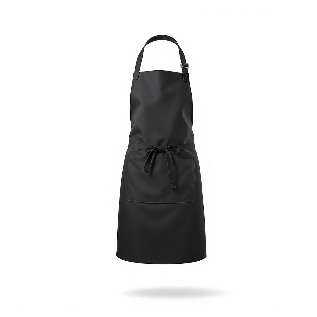 Hero shot of Cotton Chef Apron with customizable name on white studio background, full product visible