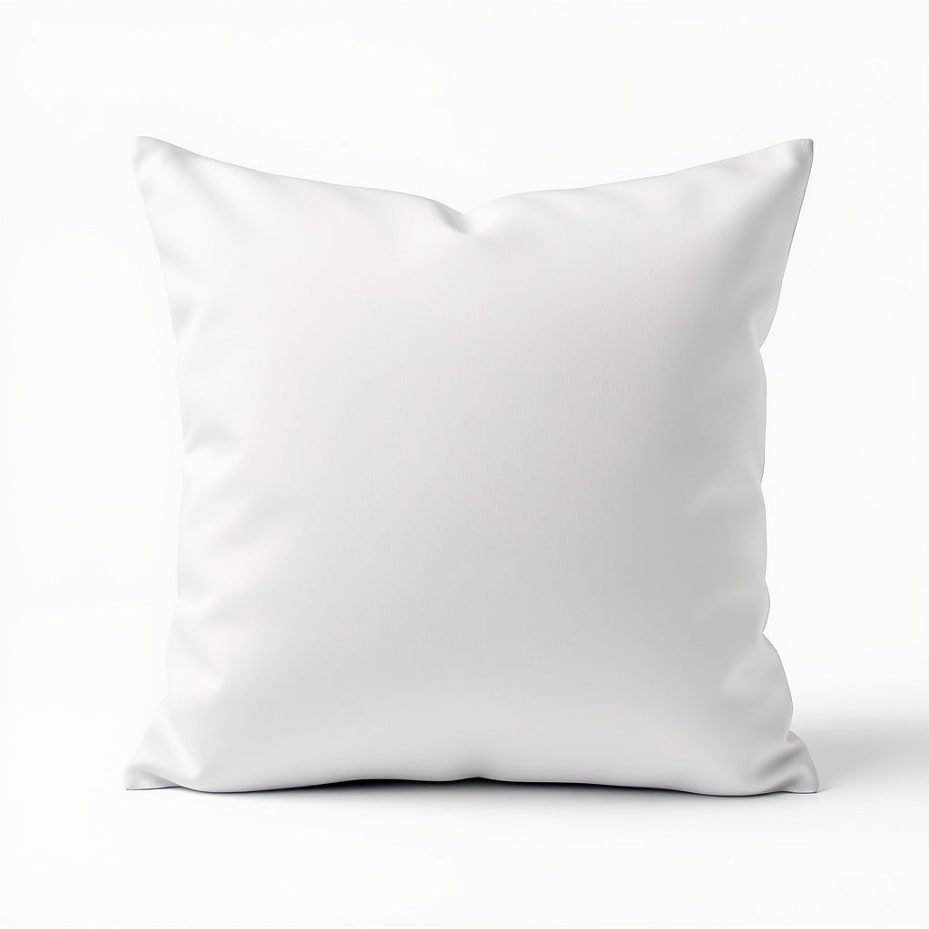 Hero shot of Polyester Throw Pillow on white studio background, full product visible
